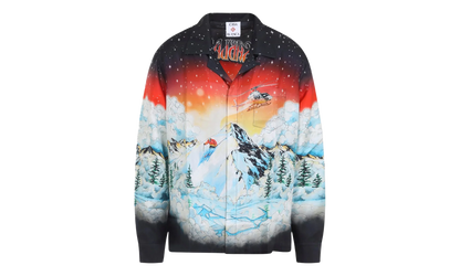 Cuban Collar Long-Sleeve Shirt "Ski Lake" M AW25 SH 006 06 EX SKI SKI