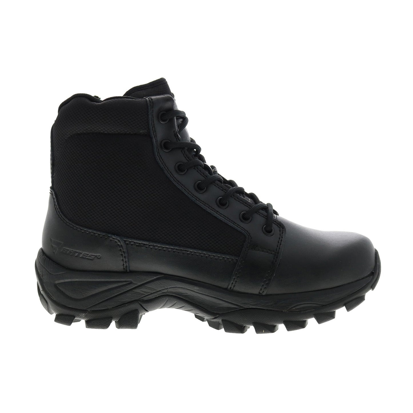 Bates Fuse Mid Side Zip E06506 Mens Black Wide Leather Tactical Boots