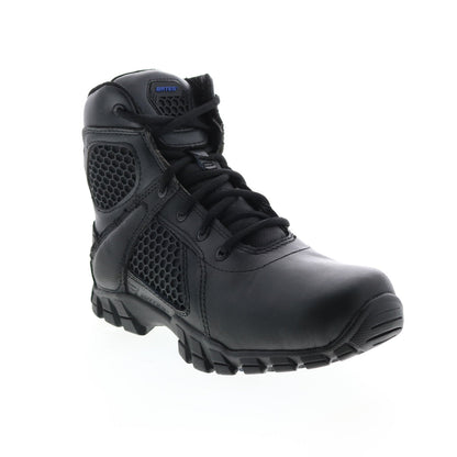 Bates Shock 6" Side Zip E07006 Mens Black Leather Lace Up Tactical Boots