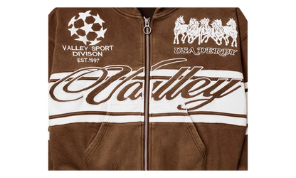 Cursive Zip-Up "Brown" VAL38