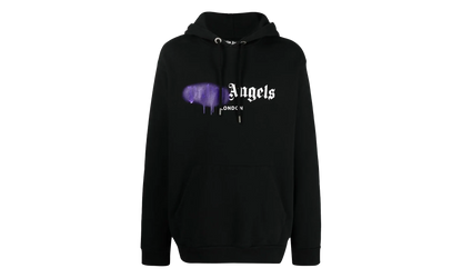 London Sprayed Hoodie "Black / Purple" PMBB003C99FLE0021037