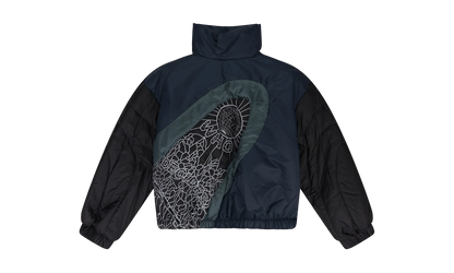 Diagonal Glass Puffer Jacket "Indigo" 11300910010AW23