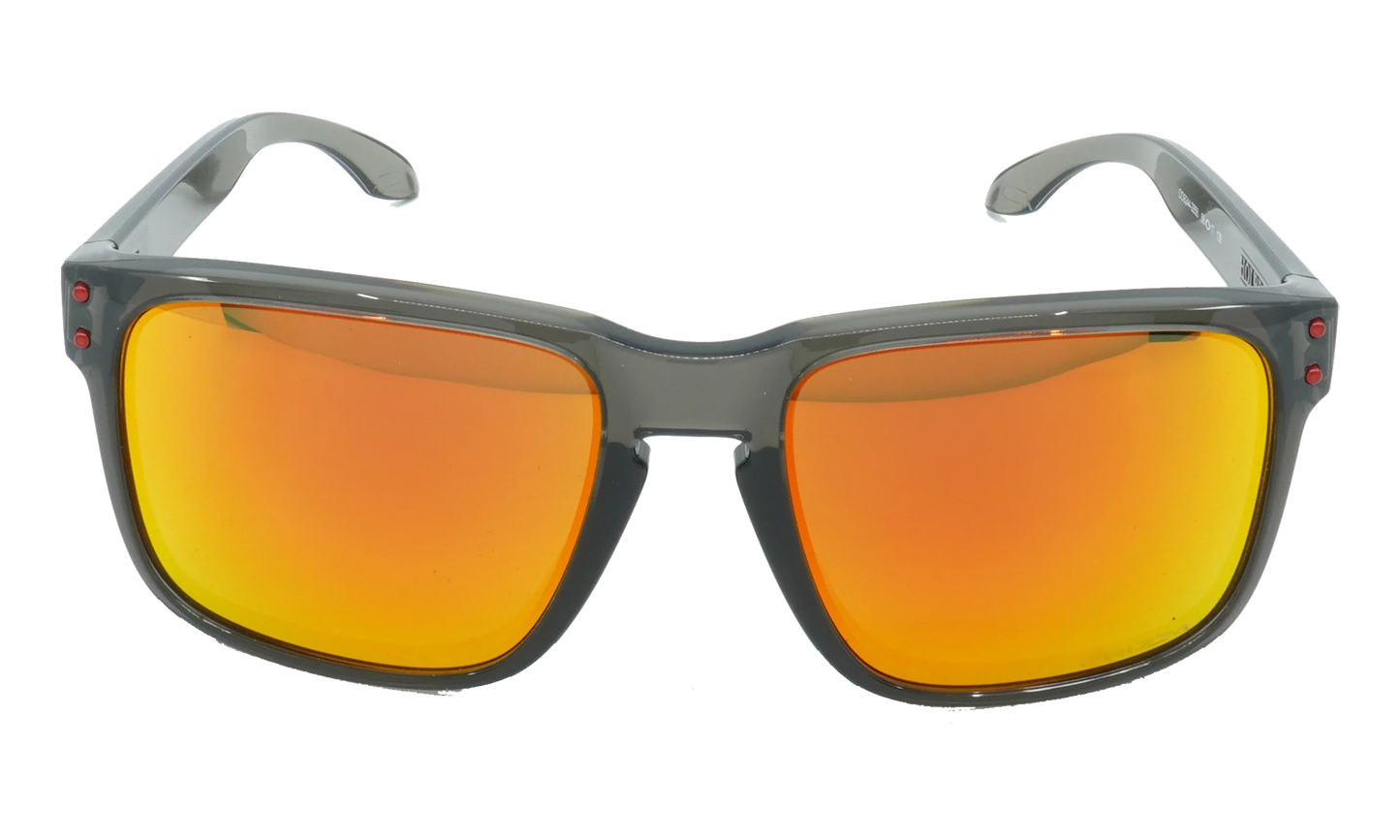 (Global Fit) Holbrook Sunglasses "Grey Smoke / PRIZM Ruby Iridium" OO9244 28