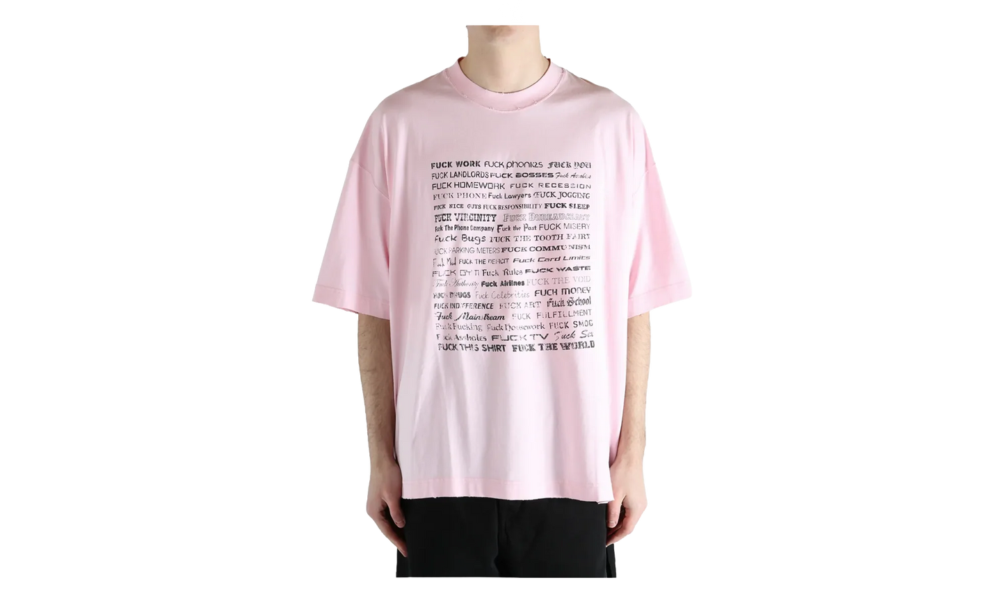 Fuck Everything T-Shirt "Pink" ME76TR210PX PINK