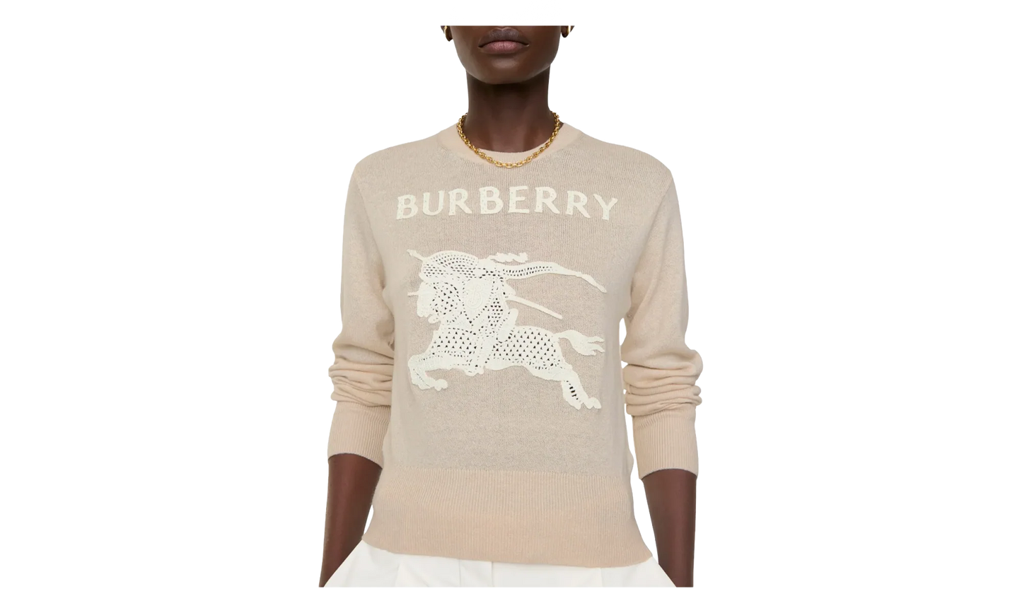 Equestrian Knight Cotton Wool Sweater WMNS "Easel Beige" 8122343