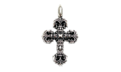 Filigree Cross Pendant With Ballchain "Silver" CHRM0803
