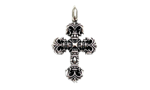 Filigree Cross Pendant With Ballchain "Silver" CHRM0803