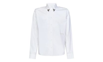 Straight Point Collar Shirt "White" OMGE006S23FAB0060101