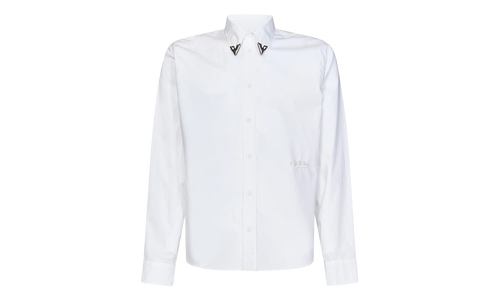 Straight Point Collar Shirt "White" OMGE006S23FAB0060101