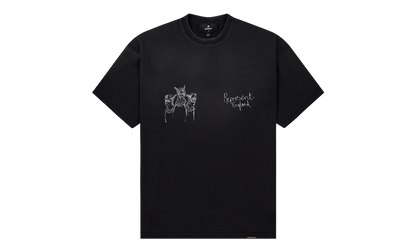 Hand Drawn Thoroughbred Dogs Tee "Aged Black" MLM100383 03
