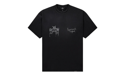 Hand Drawn Thoroughbred Dogs Tee "Aged Black" MLM100383 03
