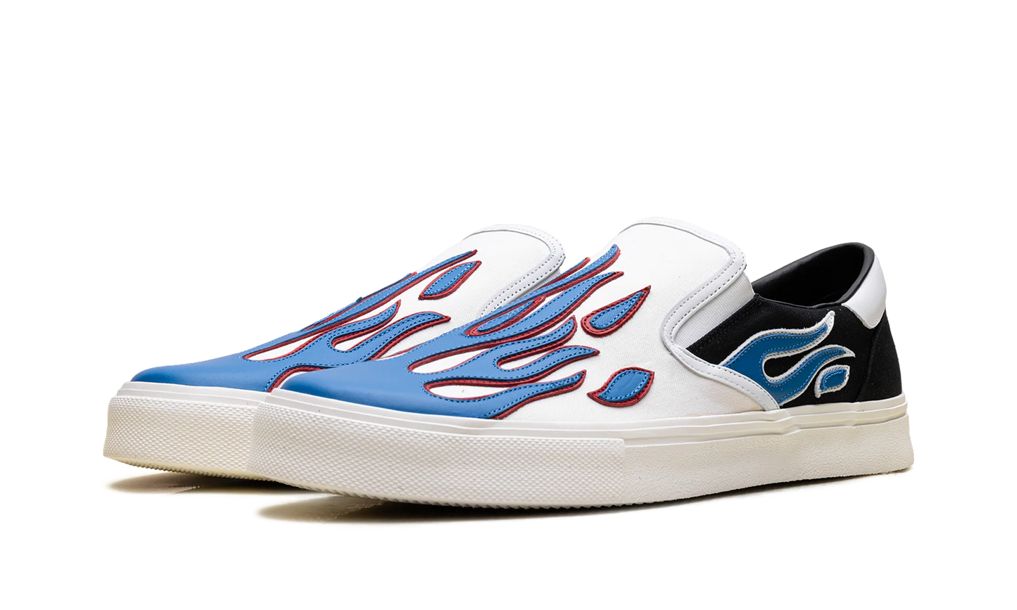 Slip On Sneakers "Flame - Black White Blue" S0F23149CL BWB