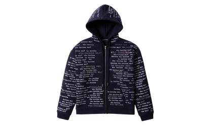 Scripture Zip Up Hoodie "Navy Blue" T80KIAW8