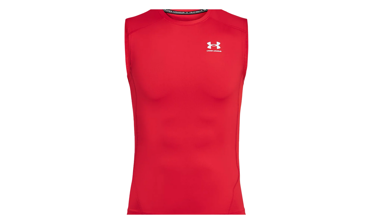 HeatGear Compression Sleeveless "Red / White" 1361522 600