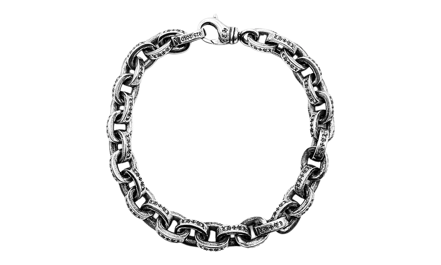 XL Paper Chain Bracelet "8 inch - Sterling SIlver" CHRM0960
