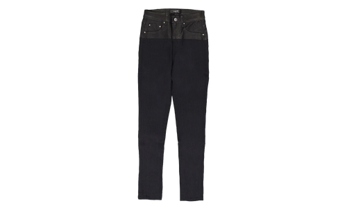 CONTRAST SKINNY W/ LEATHER "Aged Black/Black Leather" PS22WDS071