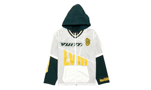 Patchwork Baseball Jersey Windbreaker "Green/White" 1AAGF4