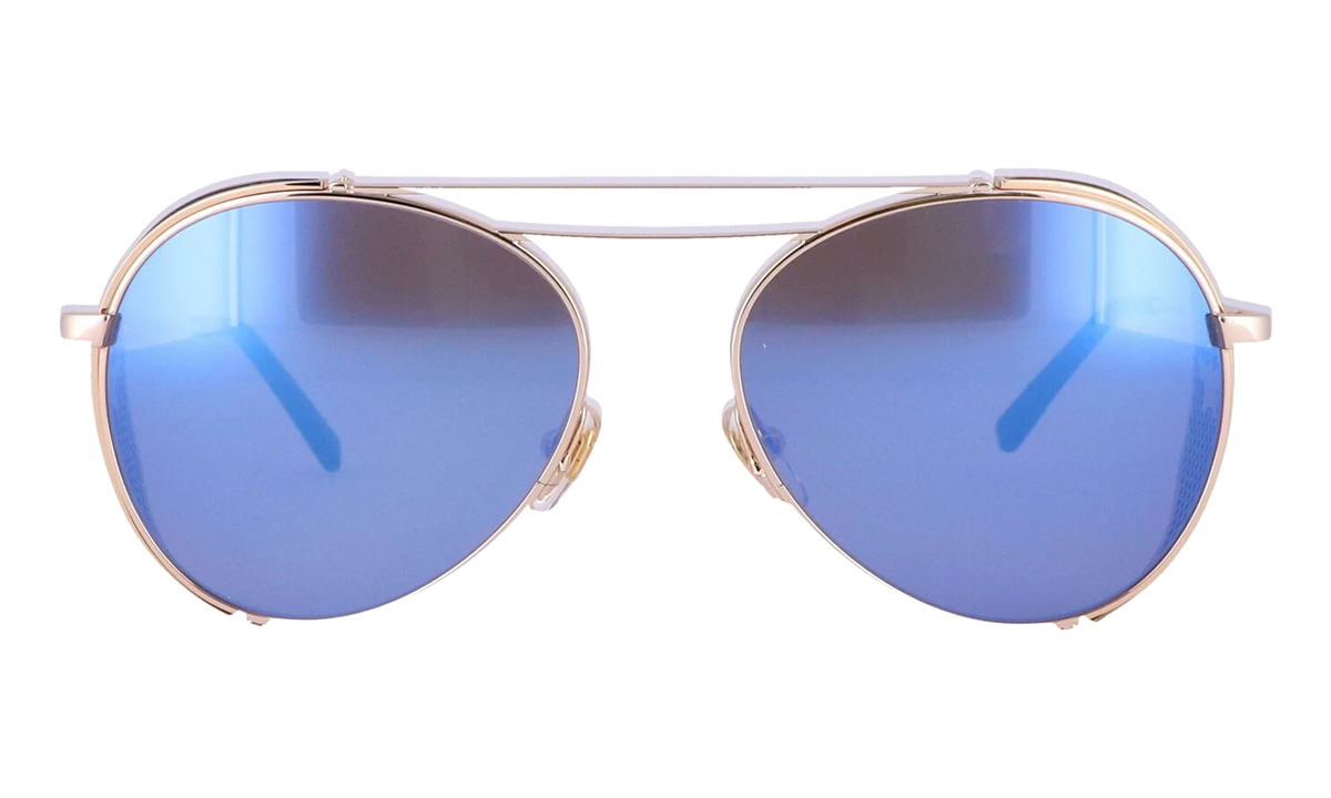 Double Bridge Aviator Sunglasses "Shiny Gold" MCM129S-740