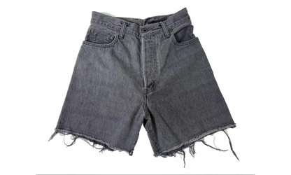 Crossed Denim Shorts "Black" 963279