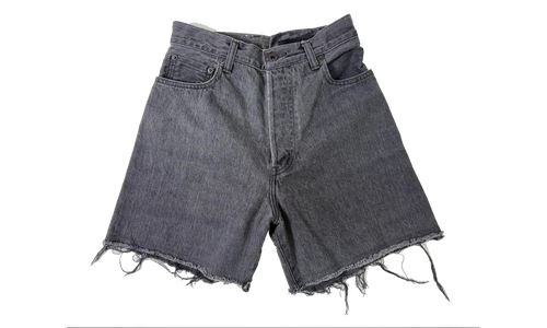 Crossed Denim Shorts "Black" 963279