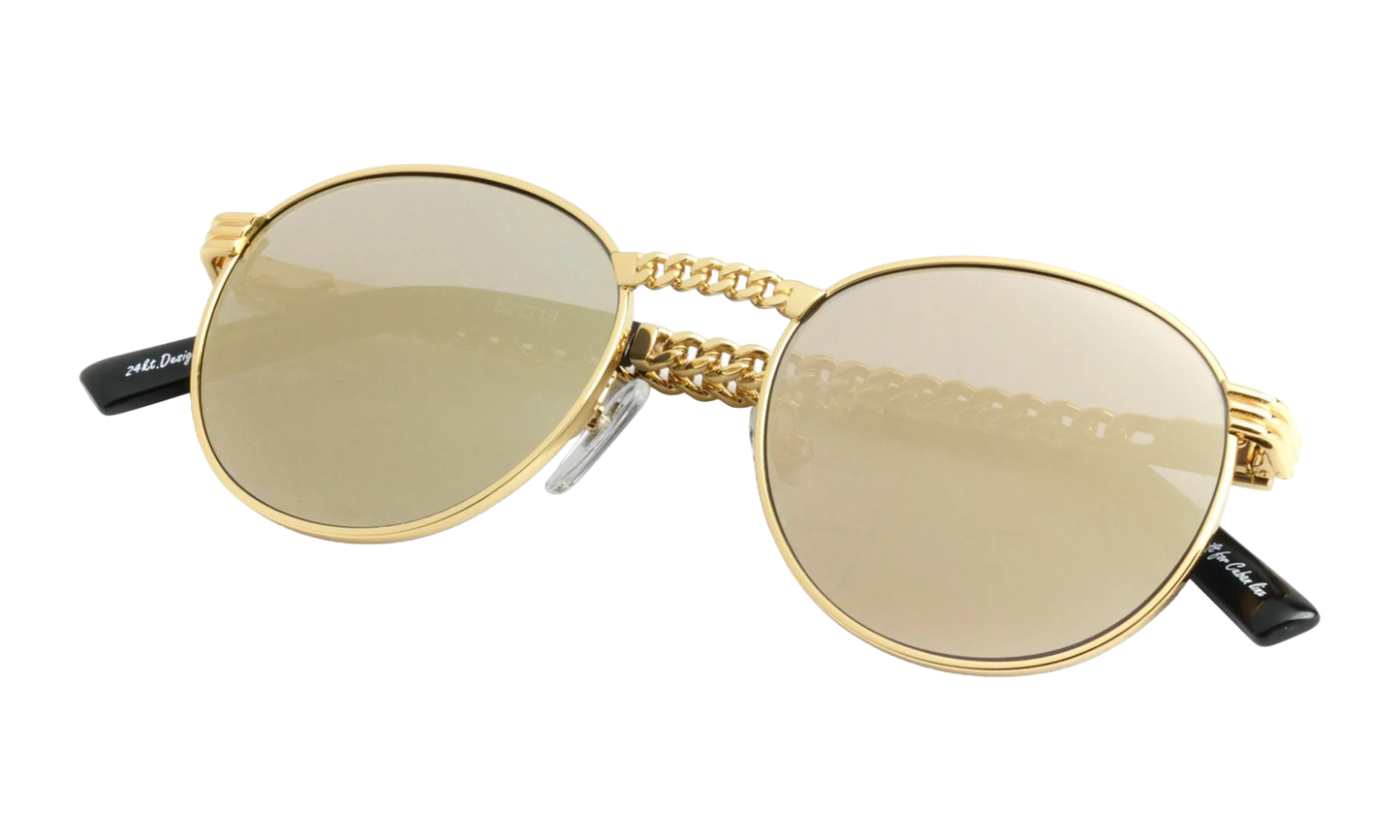 Miami Vice Cuban Link Edition 24KT "Yellow Gold / Revo Brown Solid Flash Gold" CLMV2 0004 16D1