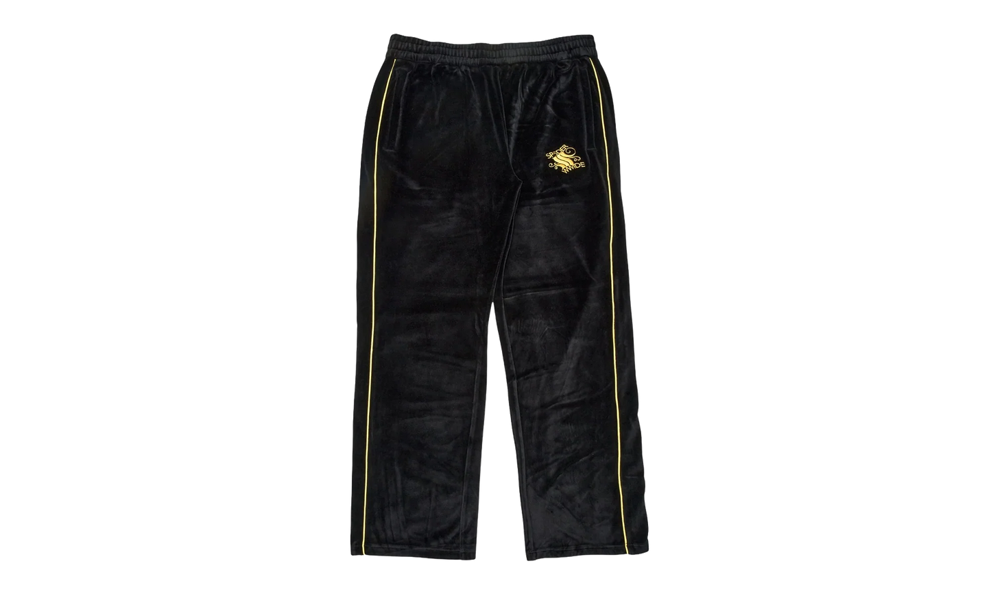 Outline Logo Velour Track Pants "Black / Yellow" SP5der323