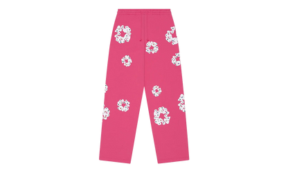 Rhinestone Cotton Wreath Sweatpants "Pink" DT515