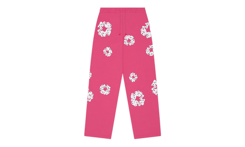 Rhinestone Cotton Wreath Sweatpants "Pink" DT515