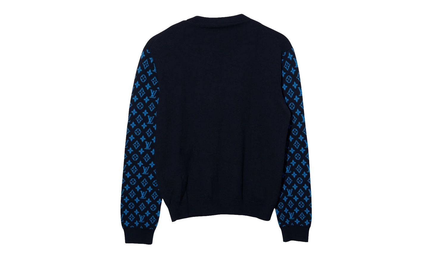 Monogram Mix Cashmere Crewneck "Navy" 1AATLQ