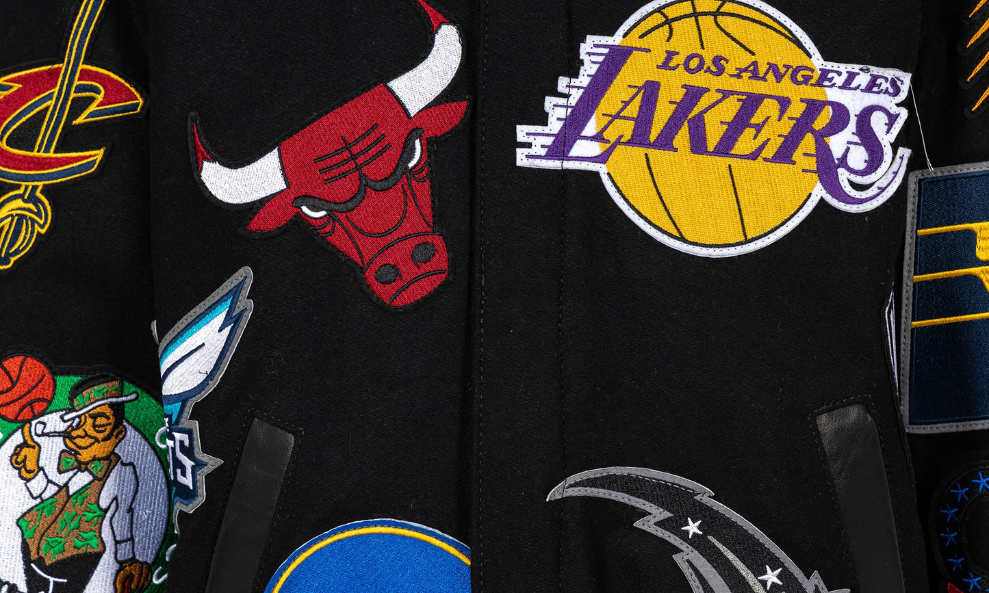 NBA Collage Wool Jacket "Black" NBA 101 BLK