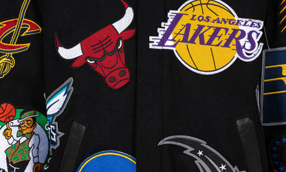 NBA Collage Wool Jacket "Black" NBA 101 BLK