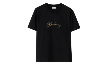 Check Cursive Logo Cotton T-Shirt WMNS "Black" 8120772