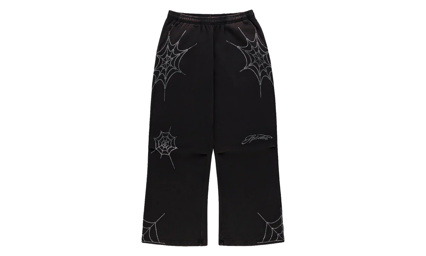 Rhinestone We Zip Sweatpants "Black" SP5der395
