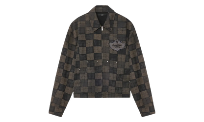 Checkered Work Jacket "Brown" AMOUJA1103 210