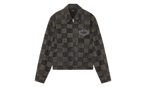 Checkered Work Jacket "Brown" AMOUJA1103 210
