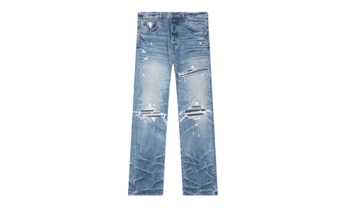 Pleated Denim Straight MX1 Jeans "Honeycomb Indigo" AMDNGH1087 HONE
