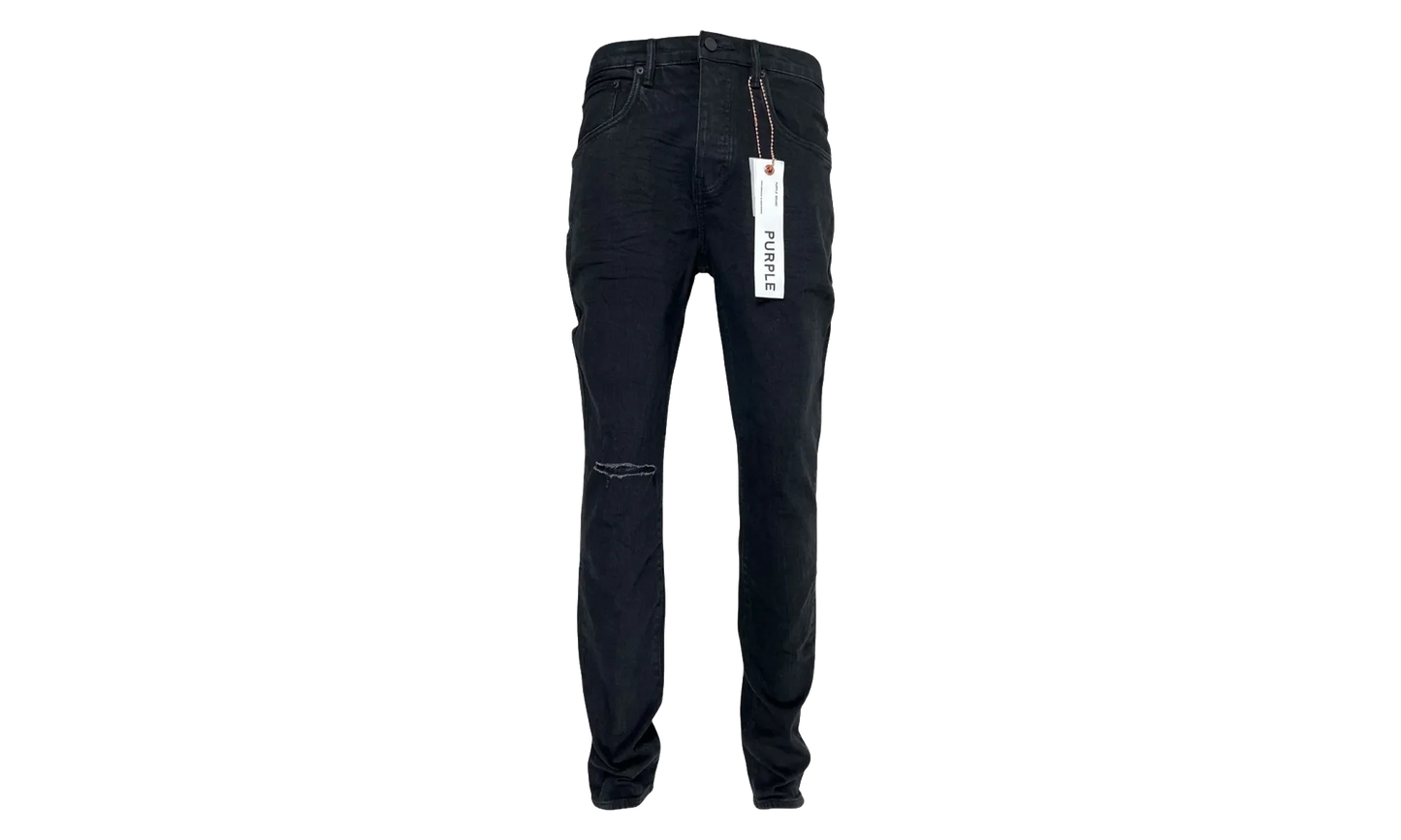 Rinse Knee Slit Denim "Black" P002 NDBR825