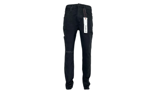 Rinse Knee Slit Denim "Black" P002 NDBR825