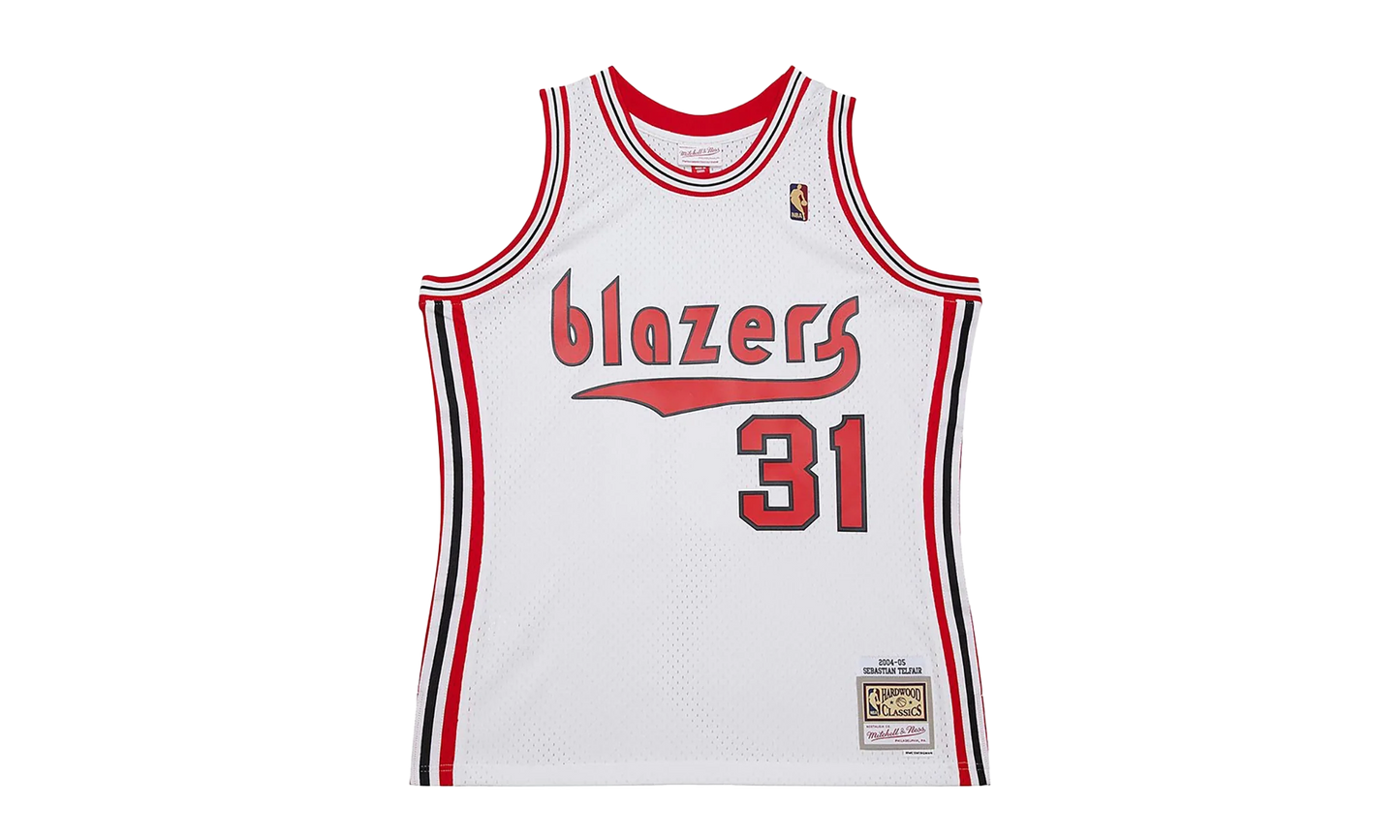 NBA Sebastian Telfair White Jersey "2004 Portland Trail Blazers - White" JY8755 PTBWHIT