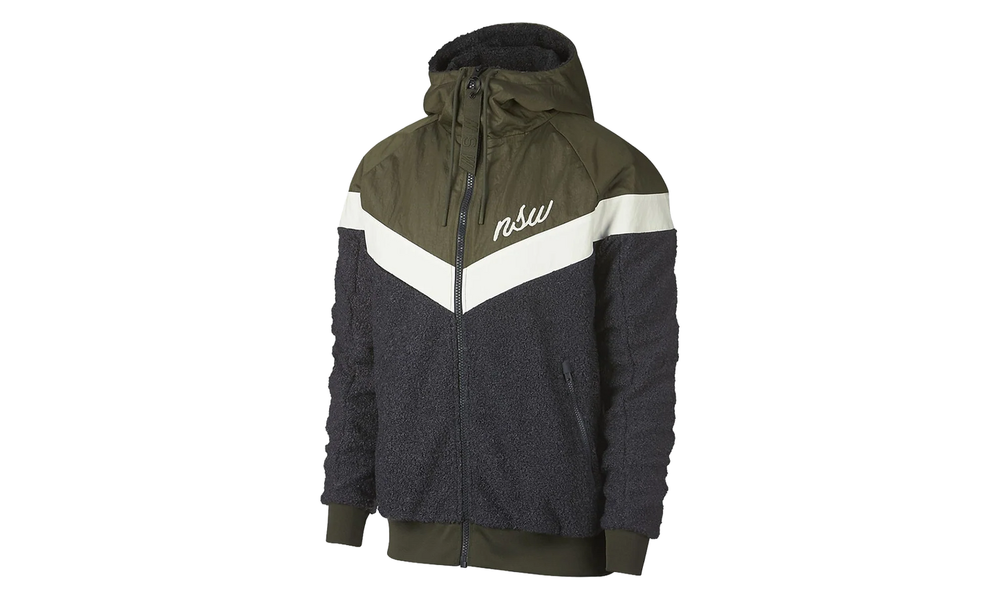 NSW Sherpa Windrunner Jacket "Olive Canvas / Anthracite / Summit White" 930316 395