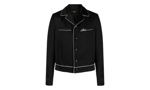 Long-Sleeve Pajama Jacket "Black" MSL004 001