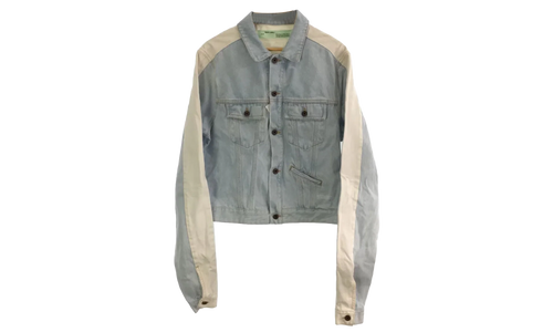 Contrast Denim Jacket "Blue / White" OMYE026S19386001