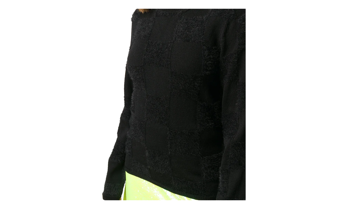 Solid Color Fringe Sweater WMNS "Black" GP N015 051 BLAC