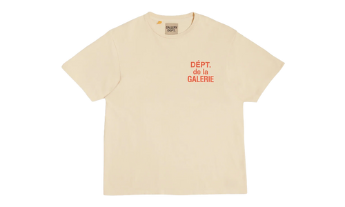 French T-Shirt "Cream / Orange" GD015