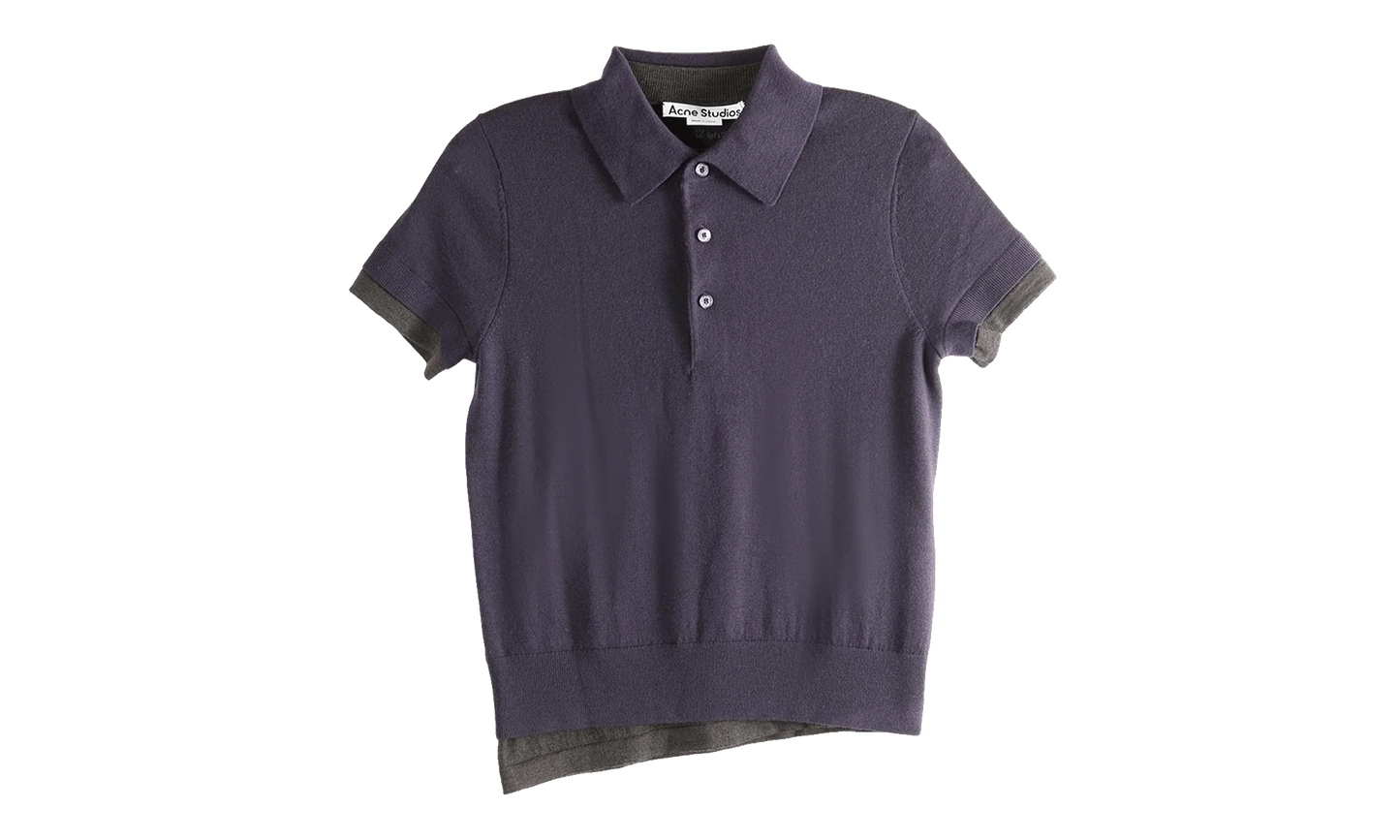 Polo Knit Shirt WMNS "Purple Brown" FN WN KNIT000967 PURPLE BROWN