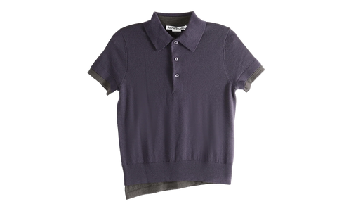 Polo Knit Shirt WMNS "Purple Brown" FN WN KNIT000967 PURPLE BROWN