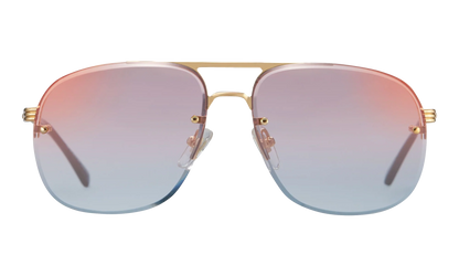 Snatch Bevel Rimless Drill Mount 18KT "Yellow Gold / Pastel Pink Gradient Flash Gold" DMSN2 0004 48C1