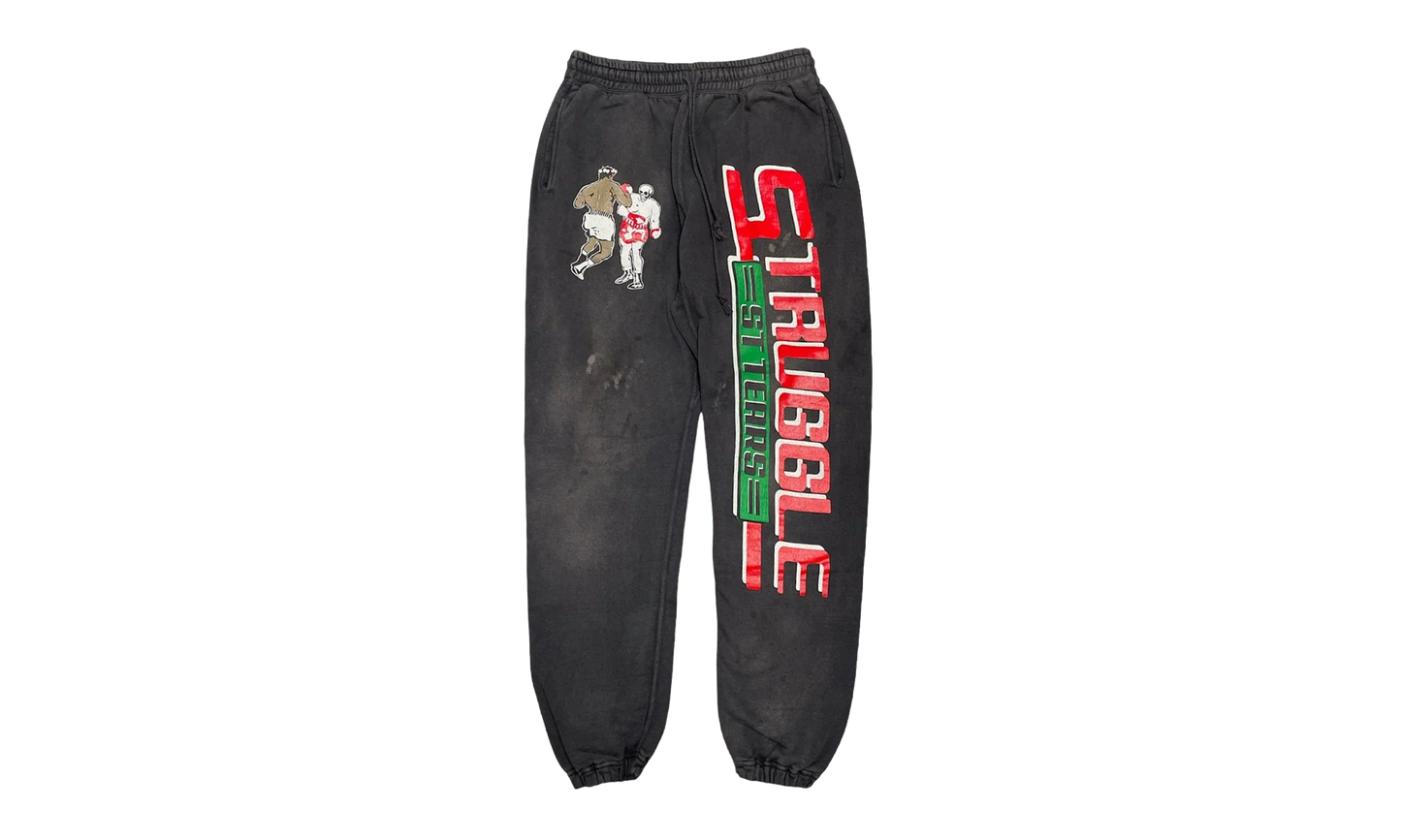 Struggle Logo Sweatpants "Saint Michael - Black" DT370