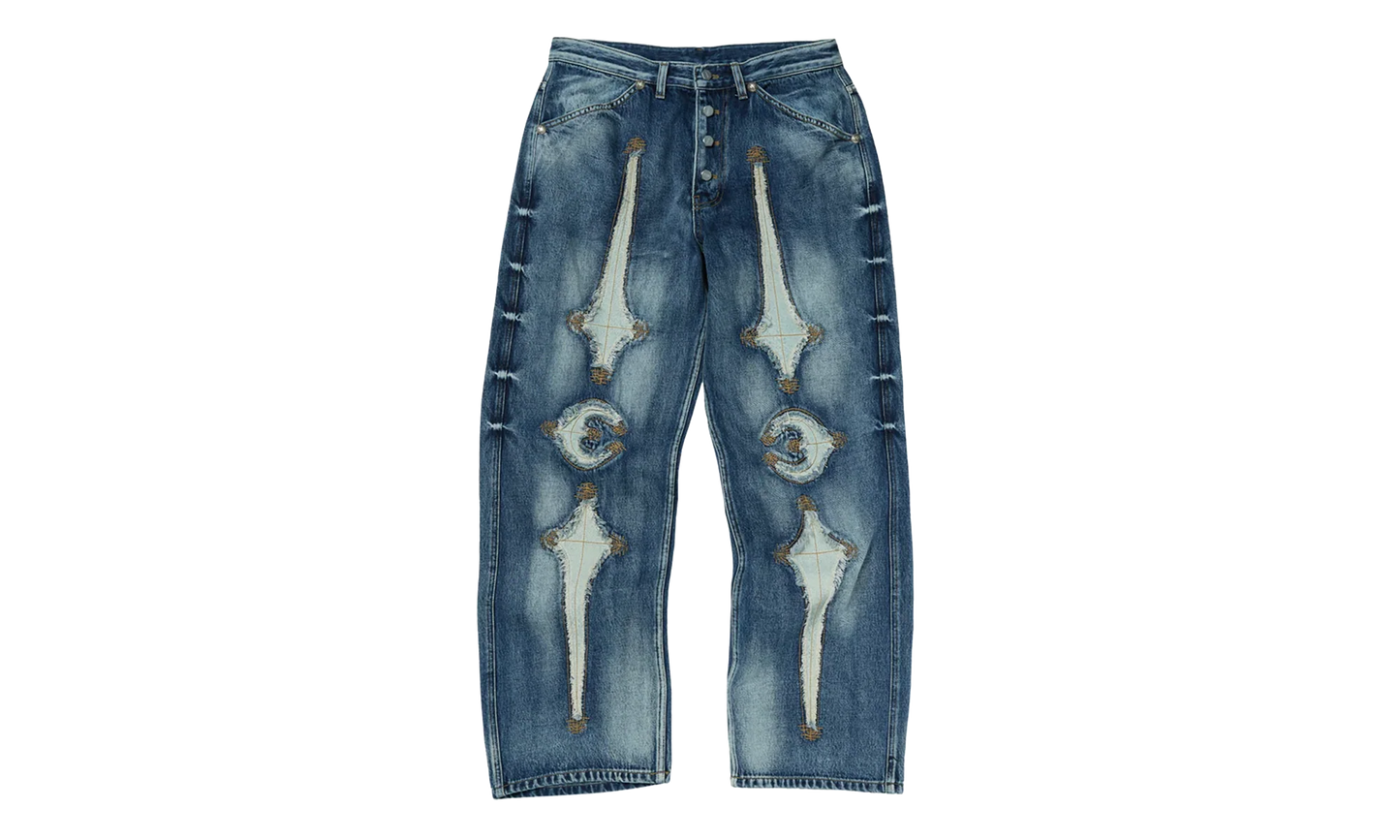 TC Bone Leather Denim Pants "Blue" TC25PT2101