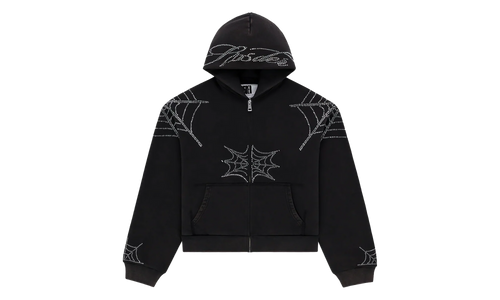 Rhinestone We Zip Hoodie "Black" SP5der397